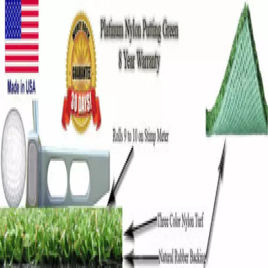 12 x 15 SyntheticTurf Grass Nylon Practice Putting Golf Green Indoor or Outdoor