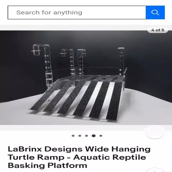 LaBrinx Designs Wide Hanging Turtle Ramp - Aquatic Reptile Basking Platform