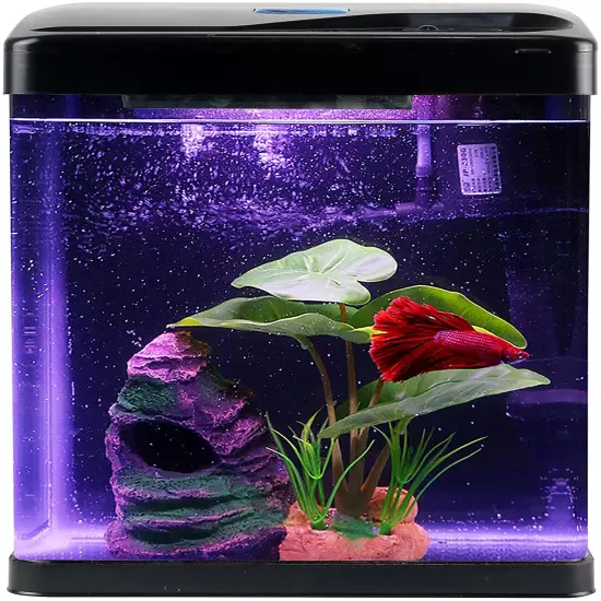 Betta Fish Leaf Pad Hammock Aquarium Decoration Cichlid Fish Tank Resin Rock Mou