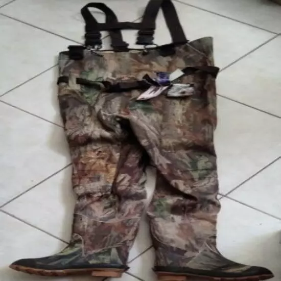 Red Head Bone Dry Light Weight 3-Ply Stretch Waders Sz 7 Camouflage Boots Camo 