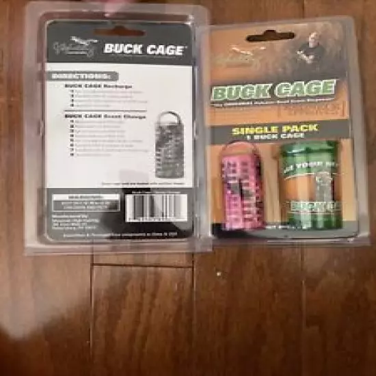 2 Foxworthy Outdoors Buck Cage Polymer Bead Scent Dispenser - Two Pack Pink