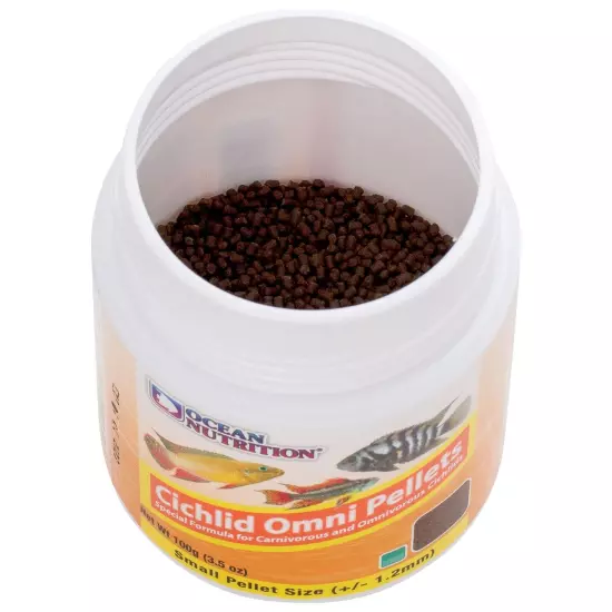 Cichlid Omni Pellets 3.5-Ounces (100 Grams) Jar - Small Pellet Size