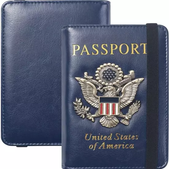 Slim Leather Travel Passport Wallet Holder Blocking 