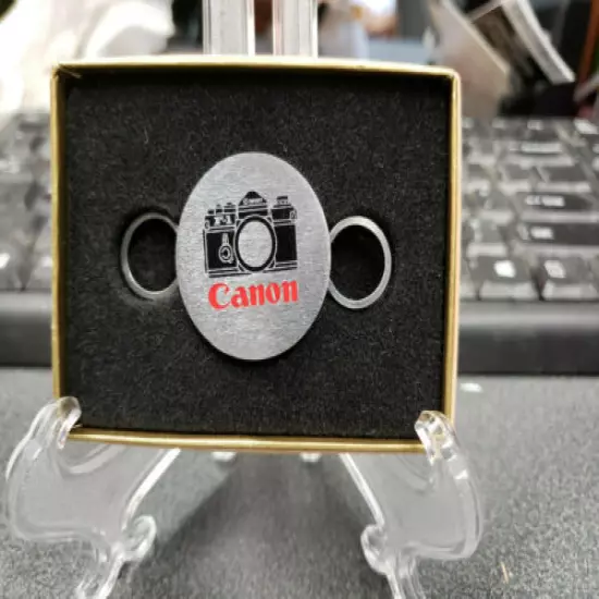 VINTAGE ZIPPO KEY HOLDER ADVERTISING CANON CAMERA PHOTOGRAPHY IN BOX 