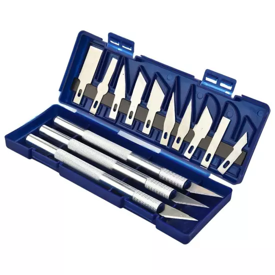 13Pcs Precision Cutter Blades Handle Set DIY Arts Craft Hand Carving Tool Kit AU