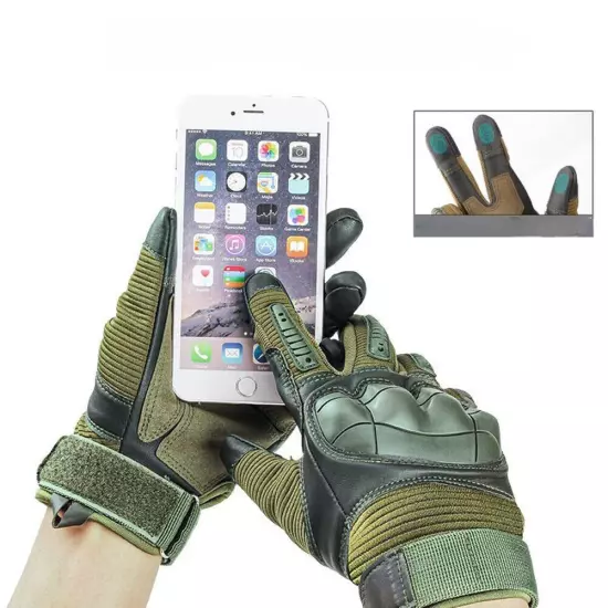 Men's Tactical Gloves Touch Screen Windproof Full Finger Gloves Army Military US