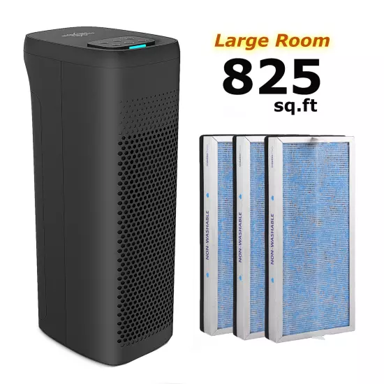 Air Purifier For Home Large Room HEPA Washable Filter Air Cleaner Smoke Odor Pet