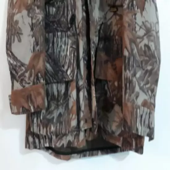 MEN'S GORE-TEX RAINWEAR OUTDOORS HOODED HUNTING JACKET. CAMO RAINWEAR.SZ LARGE 