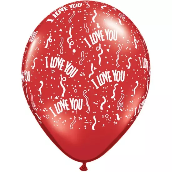 Qualatex I Love You Round Latex Balloons