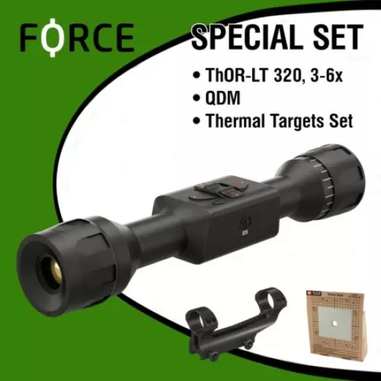 ATN Thor LT 320 3-6x + FREE Set: QDM + Thermal Targets Set + Fedex 2Day