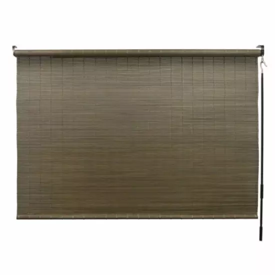 Bamboo Roll Up Shades Outdoor Patio Window Blinds Crank Operated 72/96W X72 L