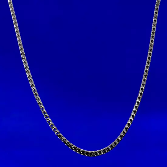 14K White Gold SOLID Round Franco Box Chain Bracelet Men Women 1.5mm-4mm 7"-9"