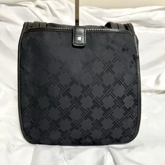 Rare Item Tumi Shoulder Bag All Over Pattern Nylon Leather Black