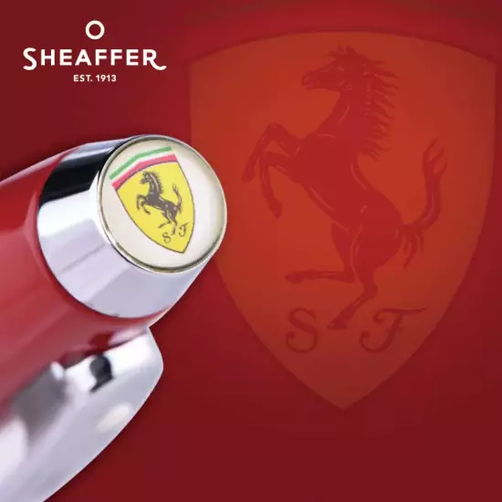 Sheaffer Ferrari 200 Rosso Corsa Ballpoint Pen Black Ink Official Licensed