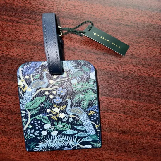 Rifle Paper Co. Company Peacock Luggage Tag NWT