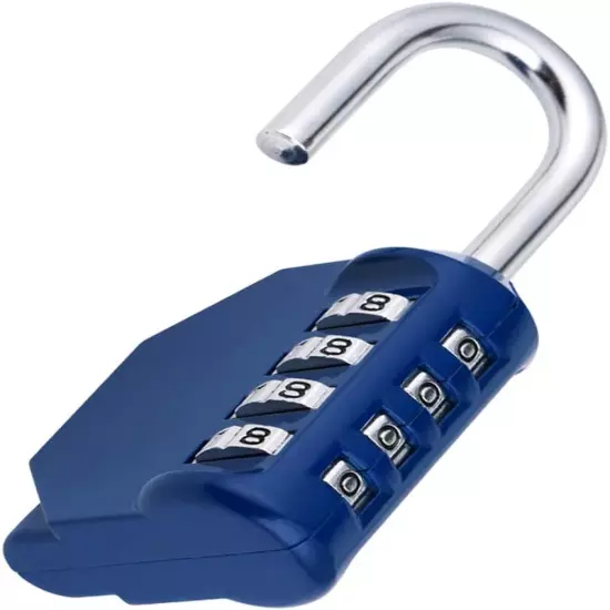 Combination Locker Lock, 4 Digit Outdoor Padlock for Gym, School, Gates, Doors, 