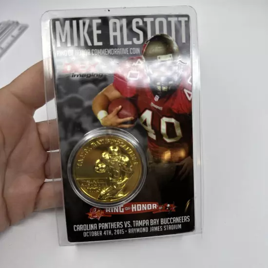 Tampa Bay Bucs Mike Alstott Coin Ring of Honor Commemorative Sealed