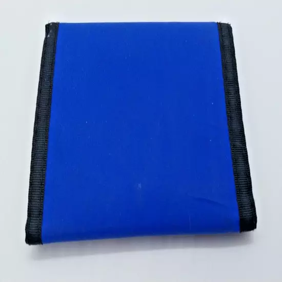 Vintage Blue Rainbow Trifold Nylon Wallet Hook And Loop Rare Billfold