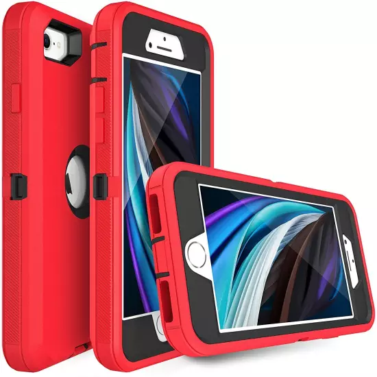 For Apple iPhone 6 7 8 Plus SE 2nd 3rd Shockproof Case Cover + Screen Protector