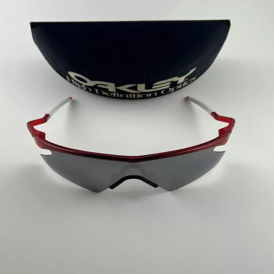 Oakley M Frame Crystal Red Black Iridium Heater Gen 1 Mumbo White Ear Socks 90’s