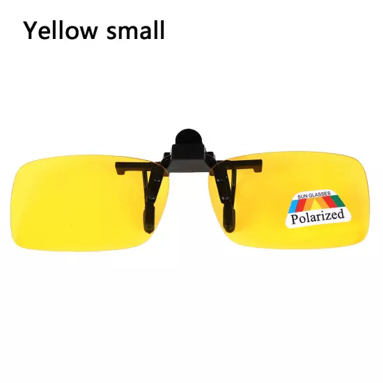 Clip-on Polarized Day Night Vision Flip-up Lens Driving Glasses Sunglasses Y;vm