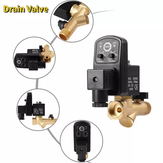 Automatic Electronic Timed Drain Valve Optimize your For Air Compressor System