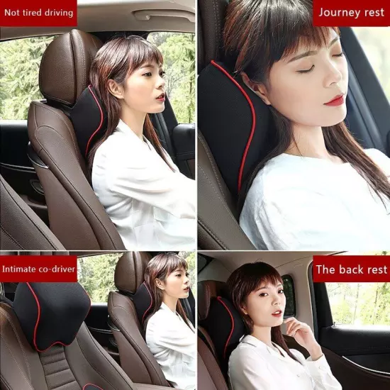 Car Headrest Pillow Neck Breathable Auto Neck Rest Headrest Cushion Seat