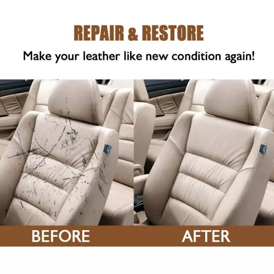 Advanced Leather Repair Kit Filler Vinyl DIY Car Seat Patch Sofa Rip Holes