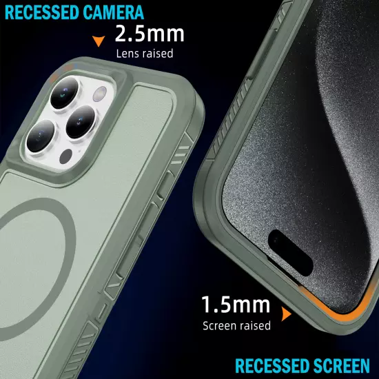 Tough Dual Layer Seam Case for iPhone 16 Pro Max - Compatible with MagSafe