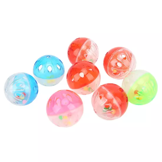 10pcs Bird Toys Ball Colorful Plastic Bird Jingle Balls Cage Accessories