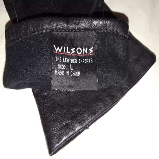 Wilsons lined black leather gloves w/Thinsulate Ultra womens size L