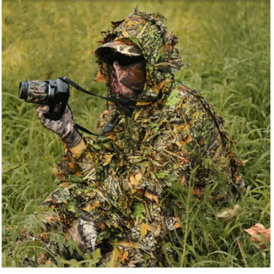 3D Leaf Jungle Forest Wood Camouflage Clothing Hunting Sniper Ghillie Suit