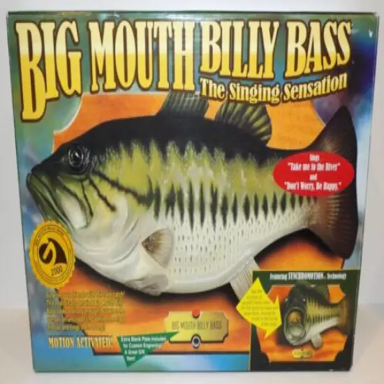 WONDERFUL NEW 2000 SIGNING/ANIMATED BIG MOUTH BILLY BASS THE SINGING SENSATION