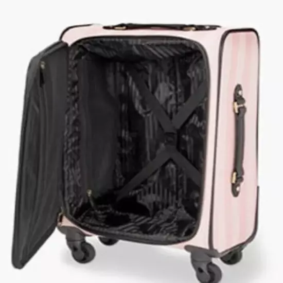 THE VICTORIA'S SECRET GETAWAY ICONIC STRIPE SUITCASE CARRY-ON NWT