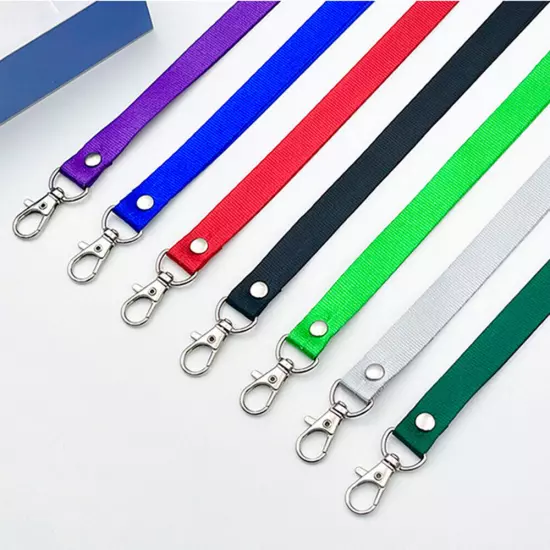 Neck Strap Lanyard Safety Breakaway For ID Name Badge Holder Keys Metal Clip