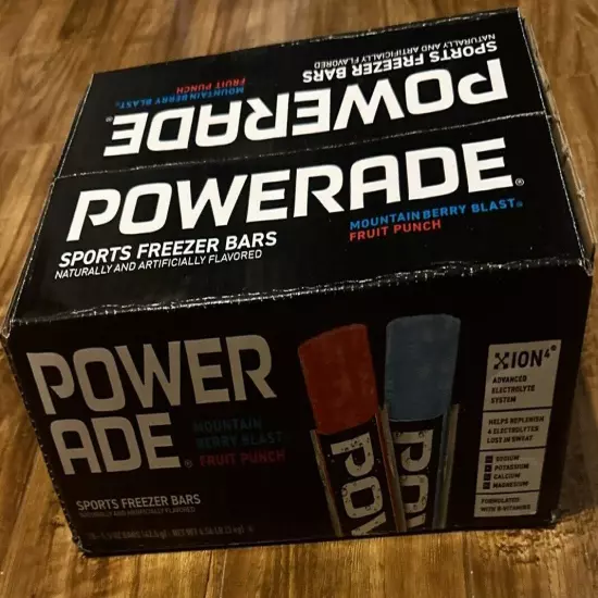 70 Powerade Sport Freezer Bars Popsicle Ice Pop Frozen Treat Electrolyte Replace