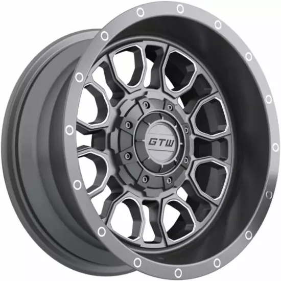 Set of 4 GTW 12" Volt Gunmetal Wheels on 20.5" Fusion S/R Radial Street Tires