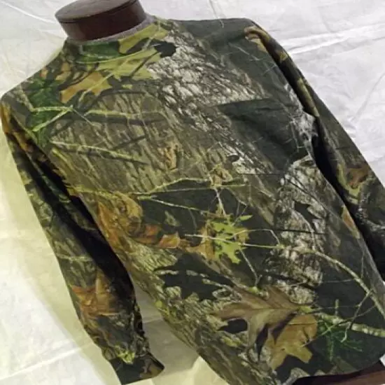 CAMO Mossy Oak Mens Camo Camouflage Long Sleeve Tee Shirt Lg Break Up