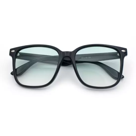 Retro Hipster Photochromic Lens Oversize Horn Rim Plastic Sunglasses