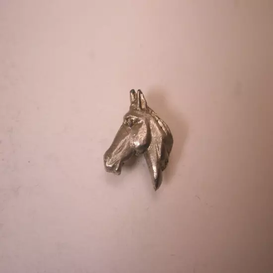 Horse Head Vintage SMALL Tie Tack Lapel Pin stallion mare animal