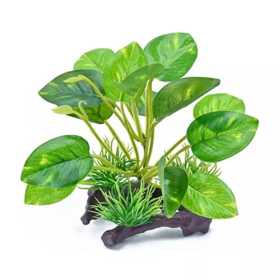 Artificial Water Plants Aquarium Silk Plastic Fish Decorations D1P2 Tank L H6L7