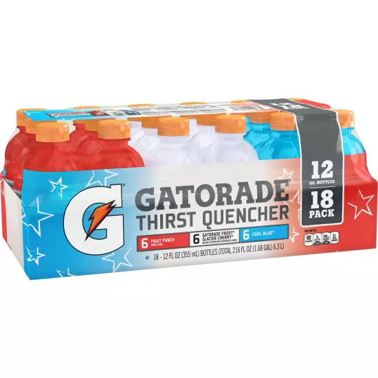 Thirst Quencher Fruit Punch, Glacier Cherry, Cool Blue Sports Drink Va