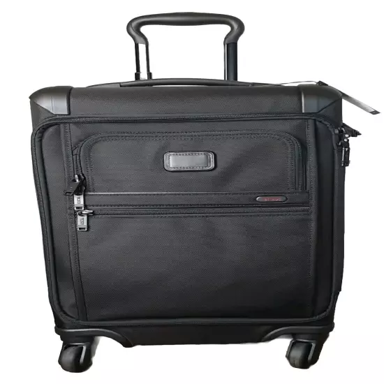 NWT TUMI ALPHA 2 International Front lid 4 wheeled Carry-on in Black $925.