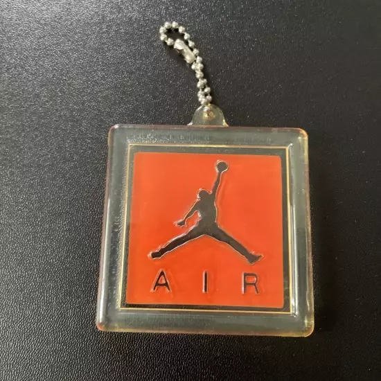 Jordan Air Hang Tag Keychain With Chain Orange 4 Jump man 4s OG