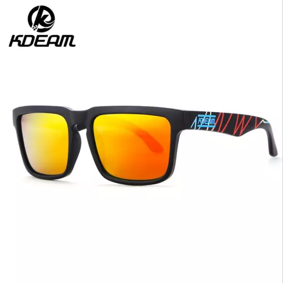 KDEAM Sport Polarized Square Sunglasses Men Women Driving Fishing Glasses New 