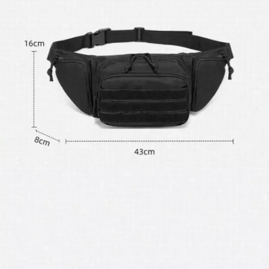 Military Tactical Waist Belt Bag Messenger Pack EDC Storage Pouch Hiking Outdoor