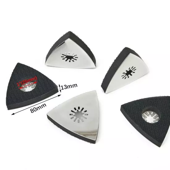 5x Triangular Sanding Pad For Oscillating Multi Tool Hook & Loop Sanding Disc AU