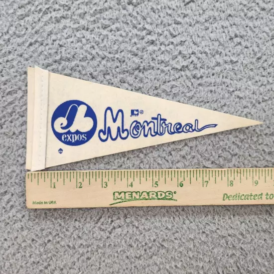 Vintage Montreal Expos Pennant Mini Felt MLB Blue White Baseball 10 in