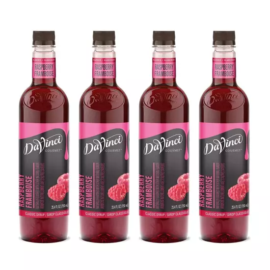 Classic Raspberry Syrup 254 Fluid Ounce (Pack of 4)