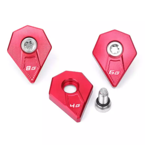 3Pack Golf Weight Screw fit Cobra King F9/Speedback Driver Head 4g, 6g, 8g Red